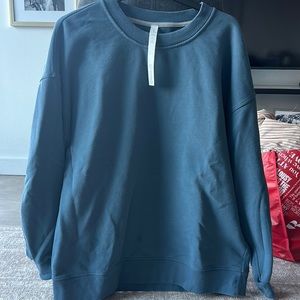 Blue lululemon perfectly oversized crew